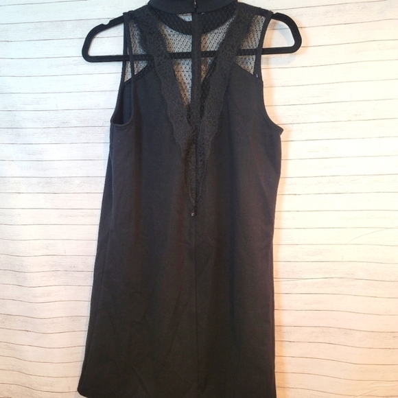 EXPRESS LACE MOCK NECK SHIFT DRESS-SUPER FLATTERING & CLASSIC! SZ SMALL - Picture 6 of 9